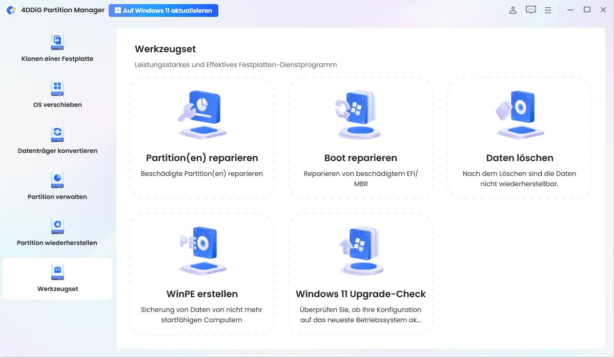 partition reparieren